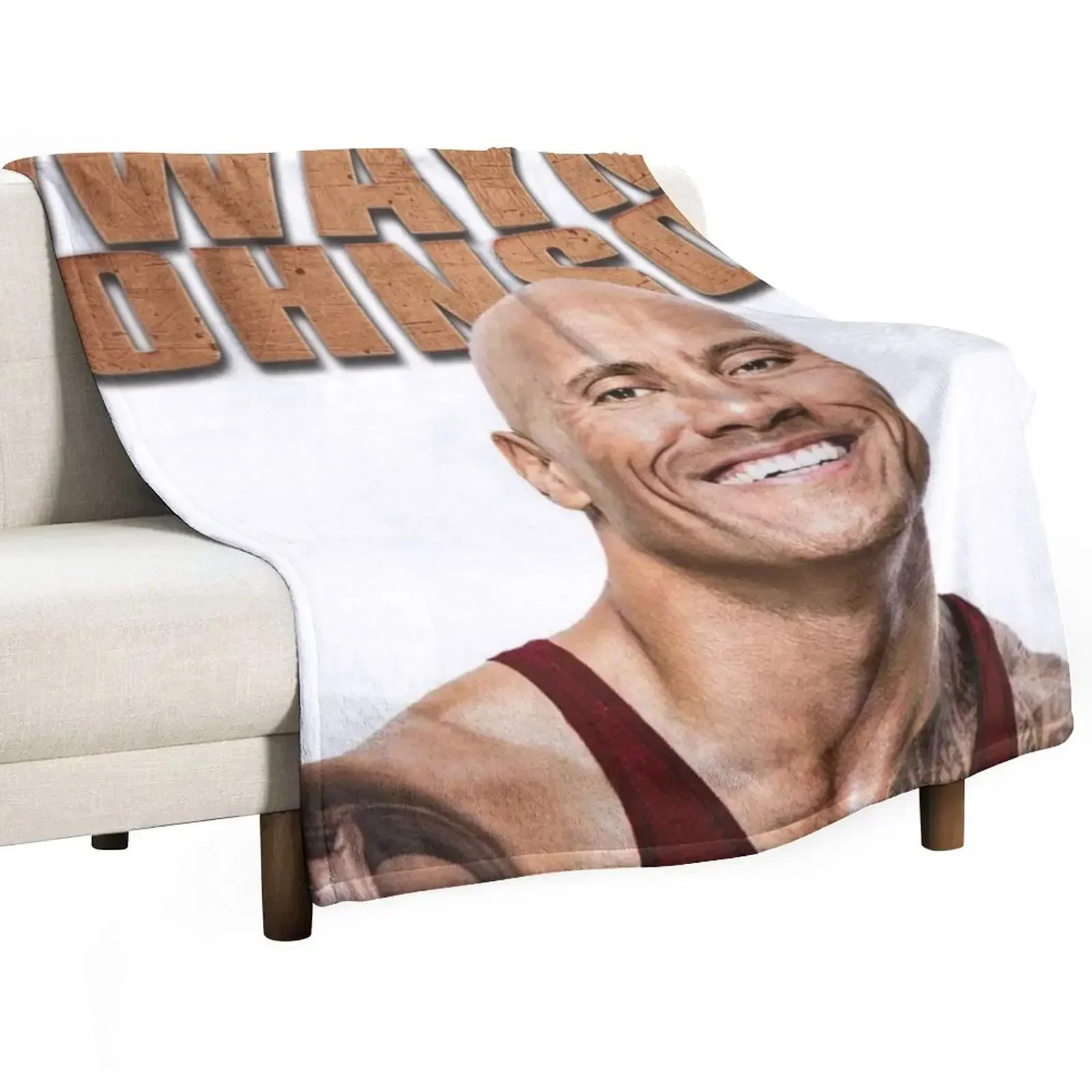 

dwayne johnson Throw Blanket Soft Big Plaid on the sofa Blankets