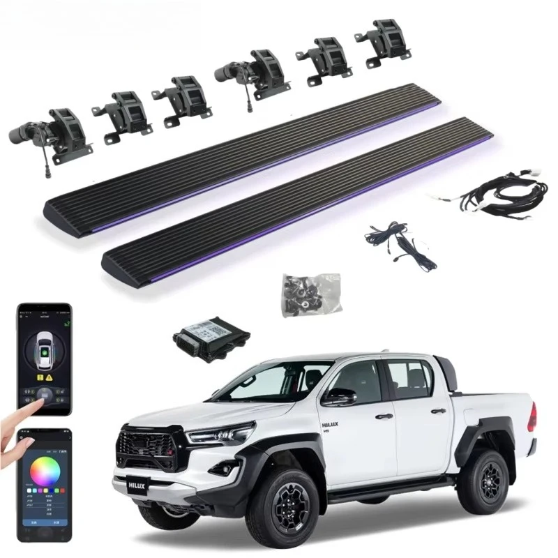 Pickup Truck Aluminum Metal Automatic Retractable Power Running Boards Electric Side Steps for Hilux 1