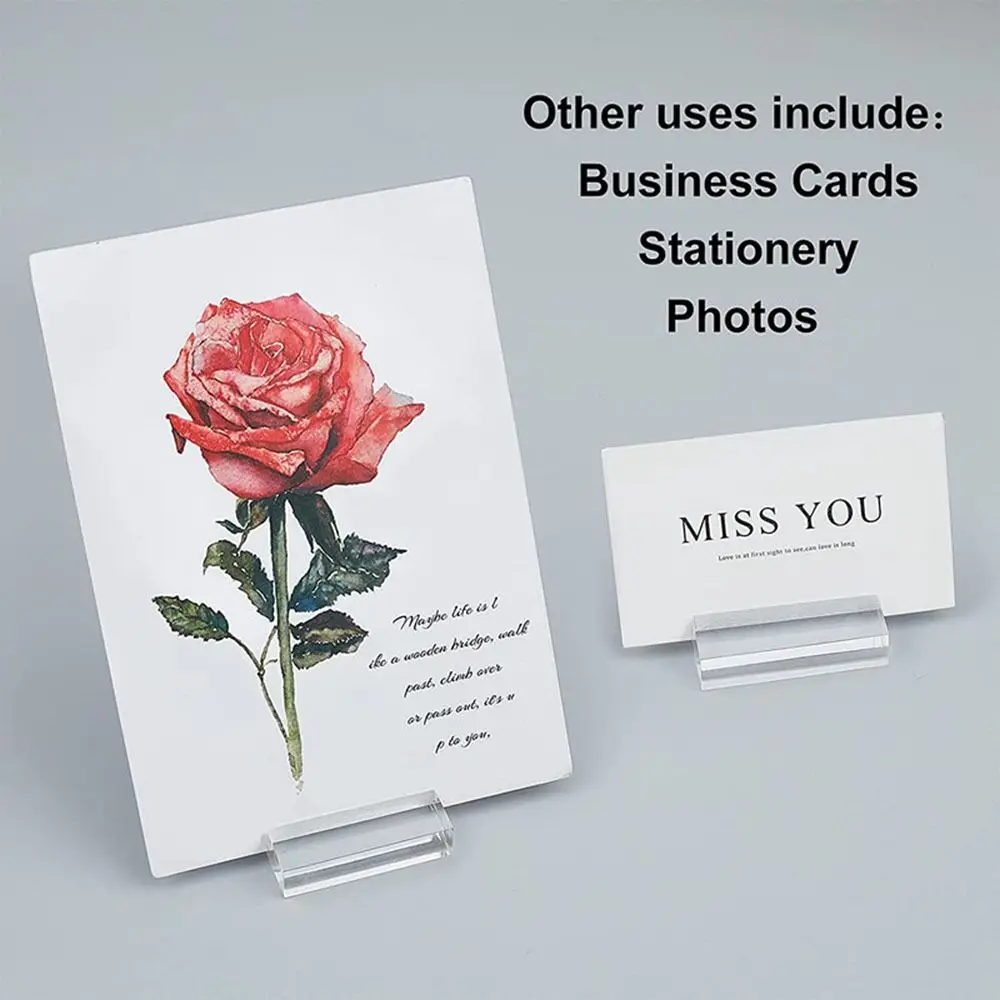 1pcs Acrylic Stands Place Card Holders Table Number Stands Clear Card Display Stand for Table Wedding Photos Office Home