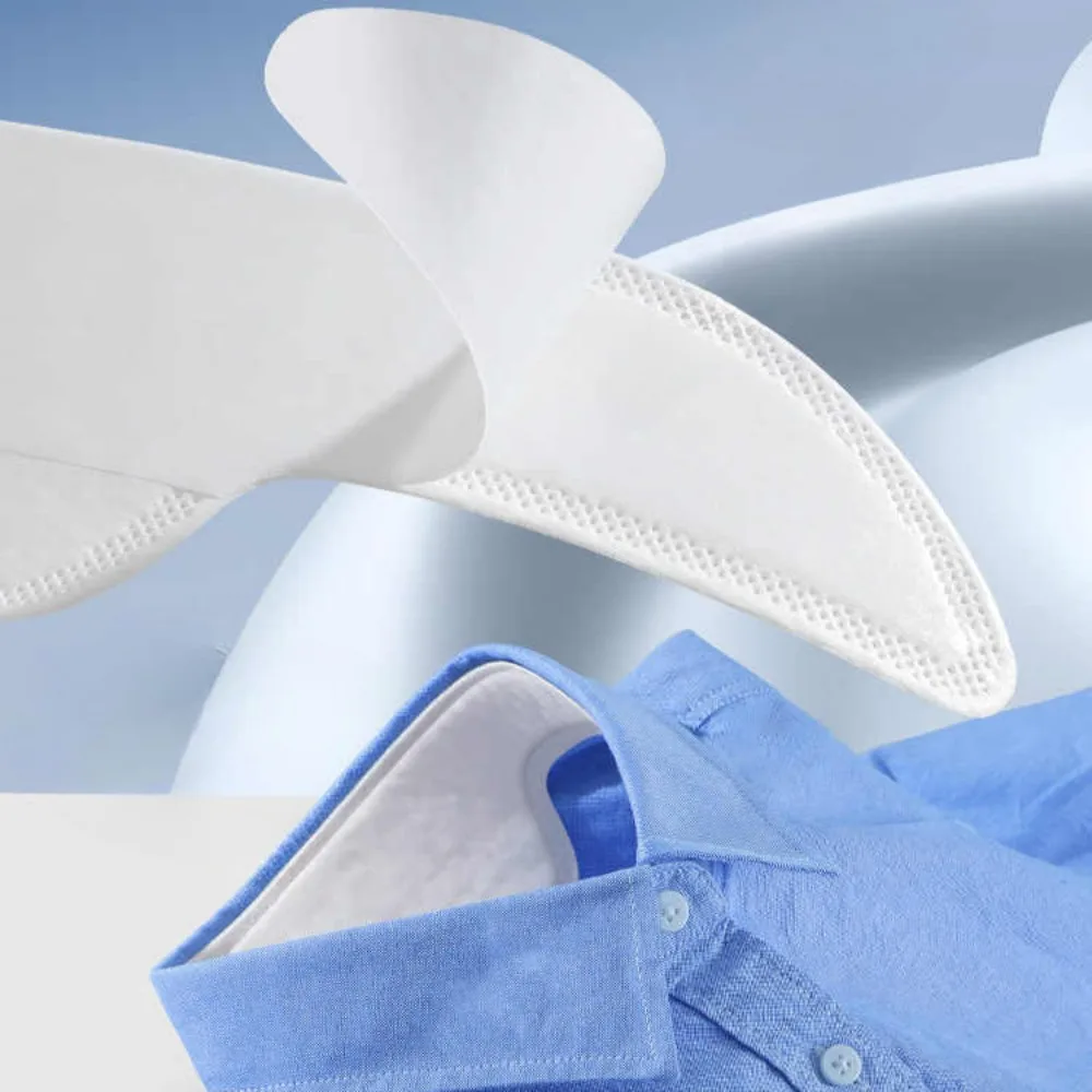 10PCS Disposable Self-Adhesive Sweat Pads T-Shirt Neck Collar Hat Absorbent Sticker Polymer Hat Brim Anti-dirty Sticker Fastener