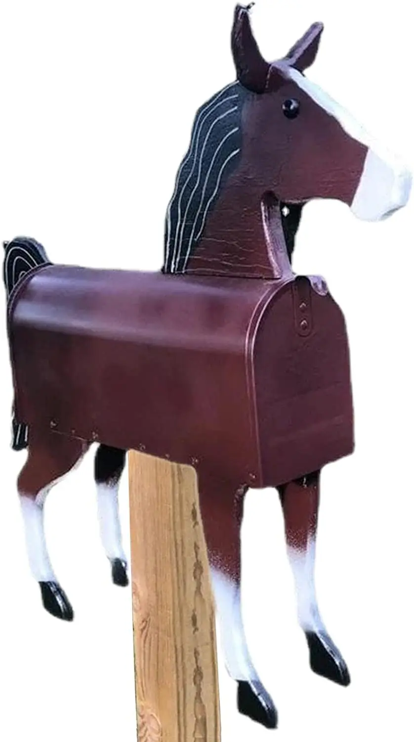 2PcsMailboxesforOutsidePostMountNoveltyHorseShapeModern