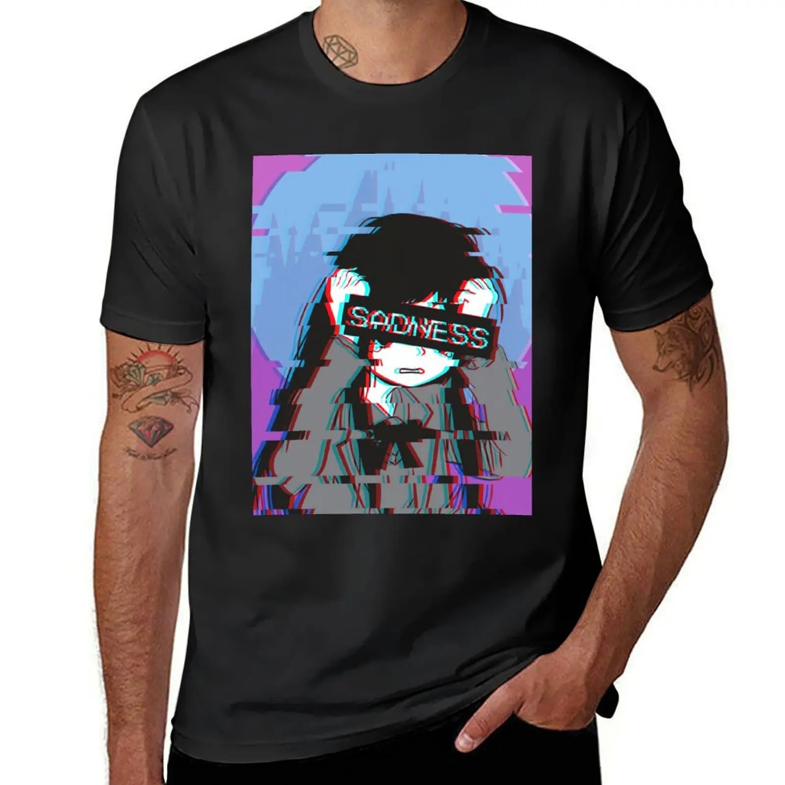 

Sad Anime Girl Vaporwave T-shirt sublime Blouse heavyweight t shirts for men