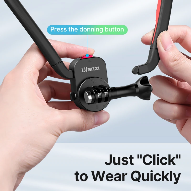 Ulanzi Go-Quick II Magnetic Silicone Neck Holder Mount For GoPro Hero 13 12 for Insta360 for DJI Osmo Action Camera Accessorie