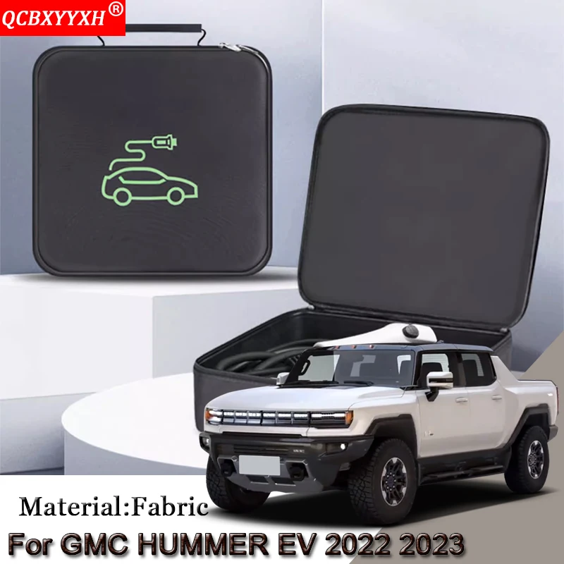 

EV Car Charging Cable Storage Carry Bag Fit For GMC HUMMER EV 2022 2023 2024 Charger Plugs Sockets Waterproof Fire Retardant