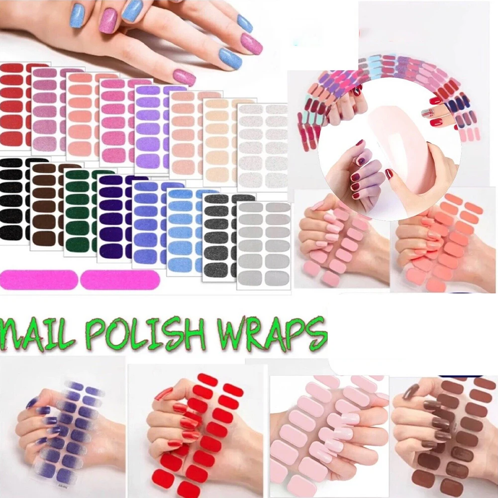 Long-Lasting Semi Cured Gel Diy-Friendly Semi-Cured Easy-Apply Nail Art Non-Toxic Gel Nail Wraps For Everyday Wear 2
