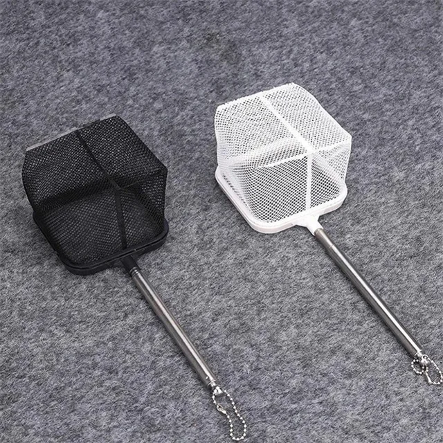 Extendable Aquarium Square Net - Stainless Steel Fish & Shrimp Catcher w/Foldable Handle, Tank Clean Tool for Plant/Algae 2