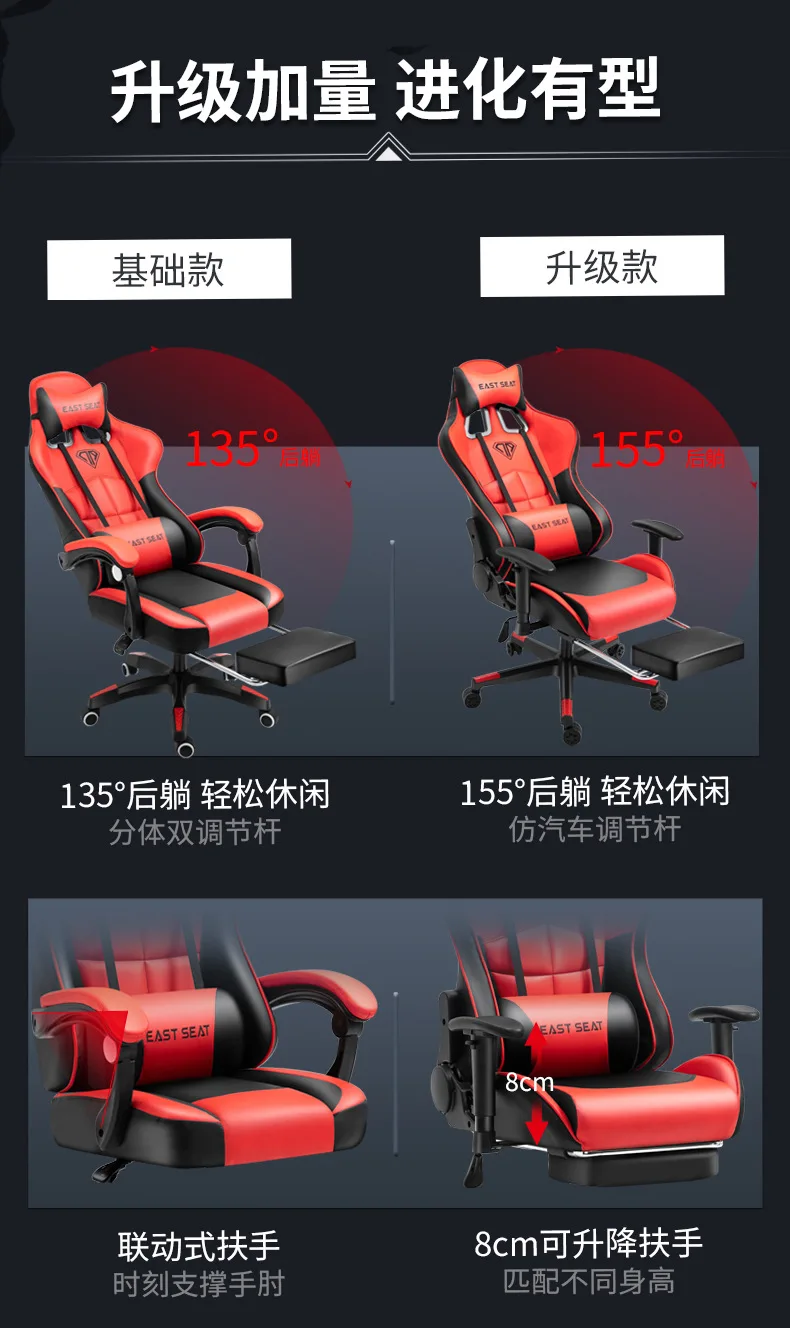 Description Picture 5 of itemSha Gaming Chair Computer Chair High-quality Gaming Chair Leather Internet LOL Internet Cafe Racing Chair Office Chair Gamer New