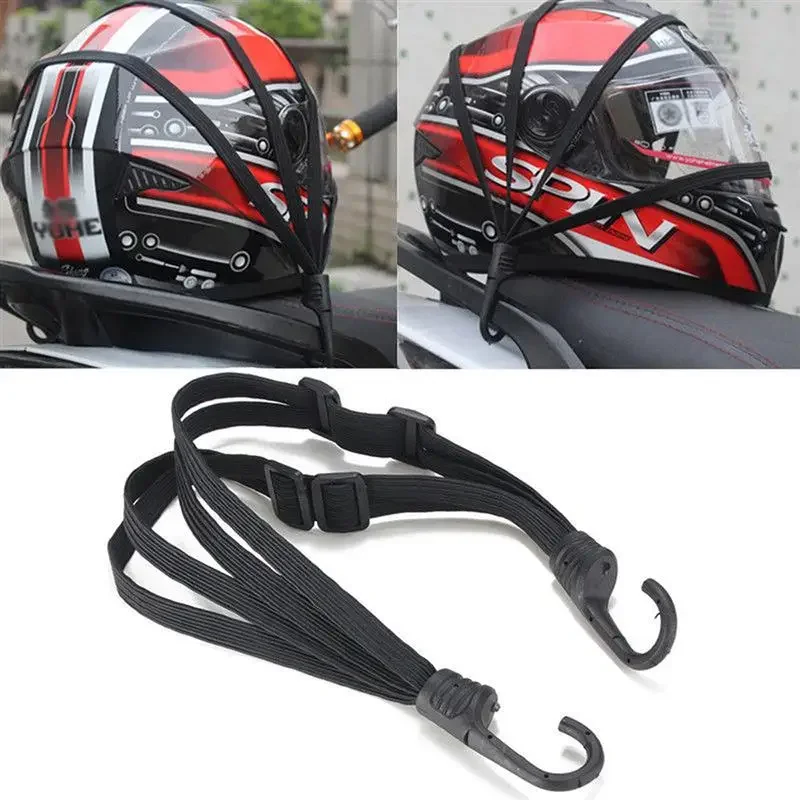 

60cm Motorcycle Luggage Belt Helmet Gear Fix Elastic Buckle Rope High Strength Retractable Protection motorbike