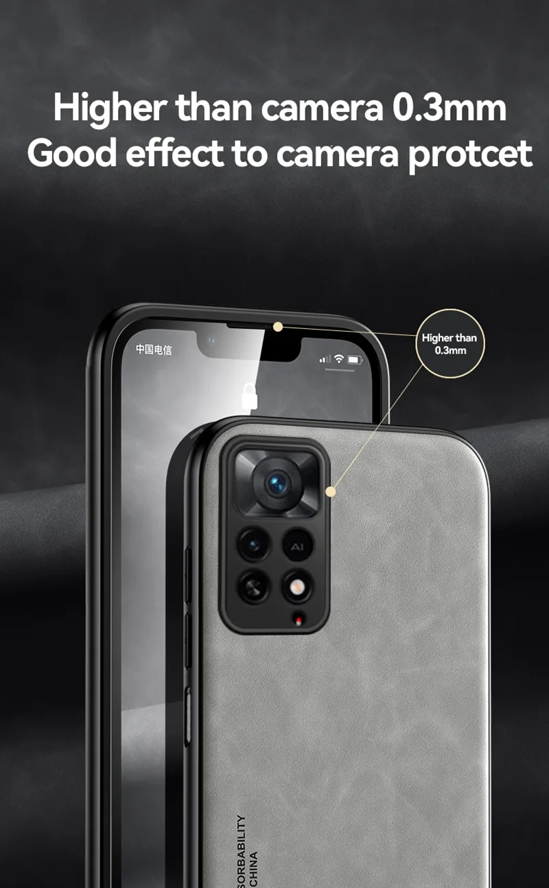 Capa de telefone em couro de luxo para xiaomi redmi note mate_voghion.com