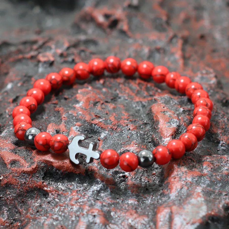 Men Black Hematite Stone Healing Bracelet Natural Tiger Eyes Lava Beads