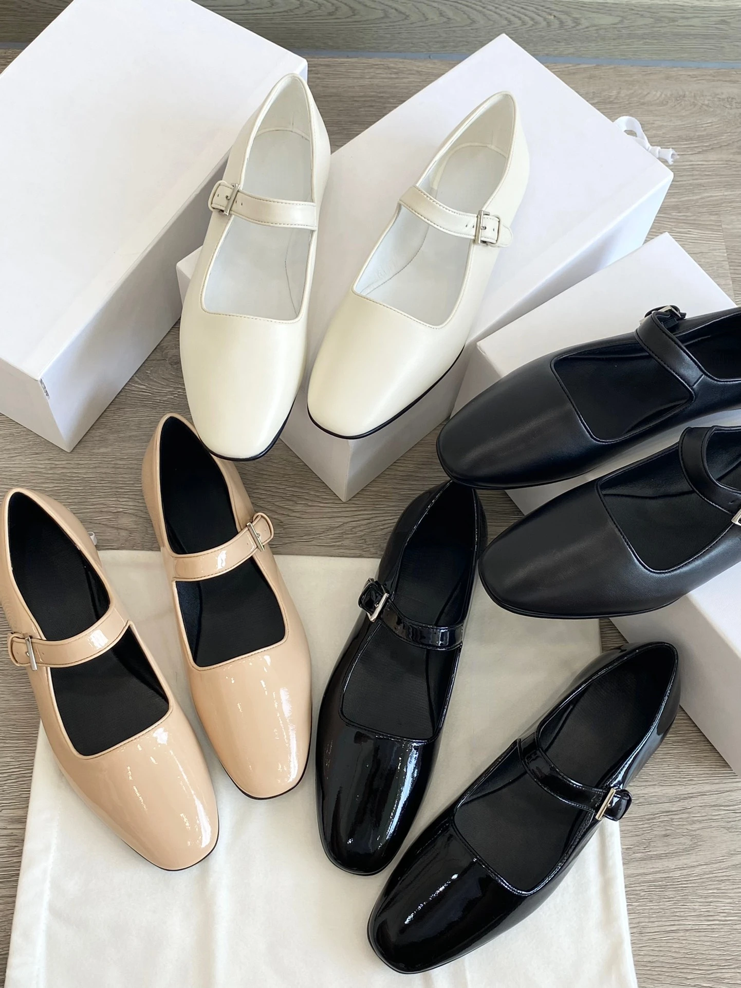 2022 Autumn Women Shoes Sheepskin Smooth Soft Breathable Vintage Ballet Flats Women