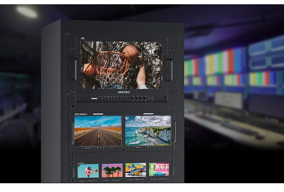 P173-9HSD-RM 17.3 Inch 1920x1080 Rack Mount Broadcast LCD Monitor with V Battery