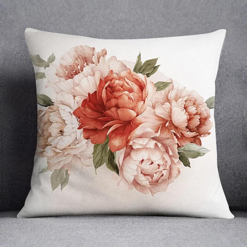 thumbnail image 1 of Funda de almohada decorativa cuadrada clásica de moda con diseño de rosas para sala de estar, sofá, cojín, decoración del hogar, 1 of 5