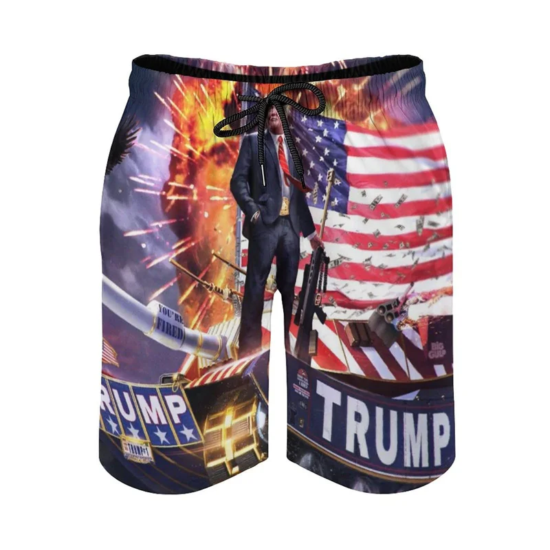 2024 New In Donald Trump Beach Shorts For Men American President Trump Surfing Board Shorts Swimming Trunks Mens Streetwear 5