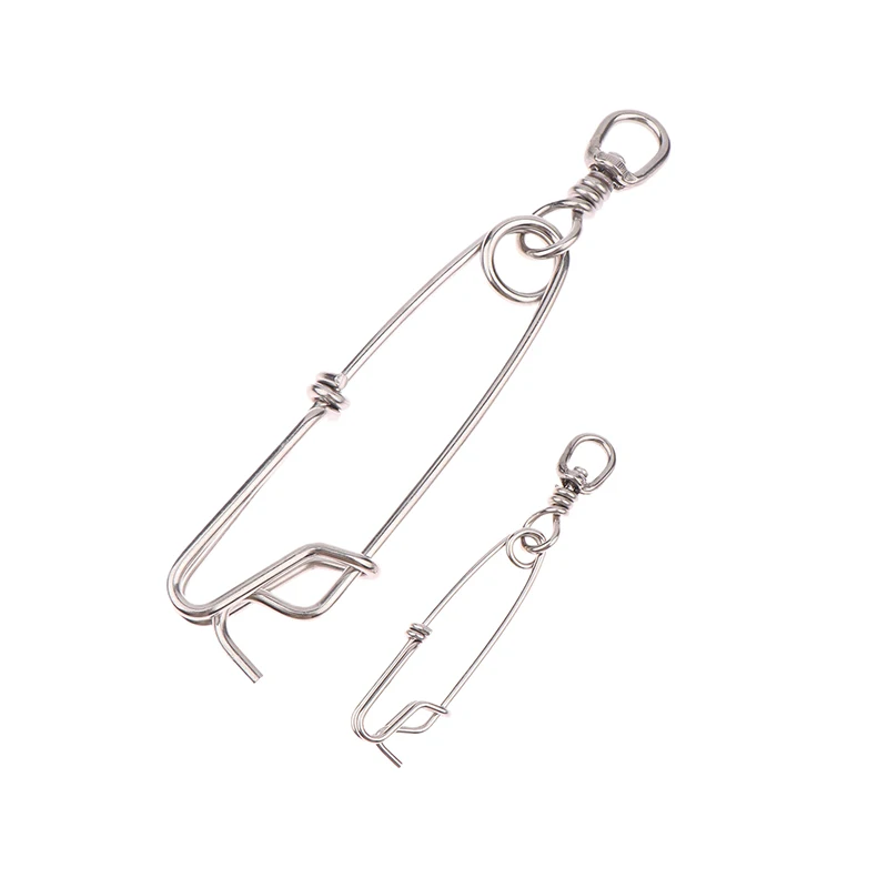 1Pc Stainless Steel Ring Tuna Fishing Clip Snap With Swivel Ring Connector For Spearfishing Long Line Fishing Accessories