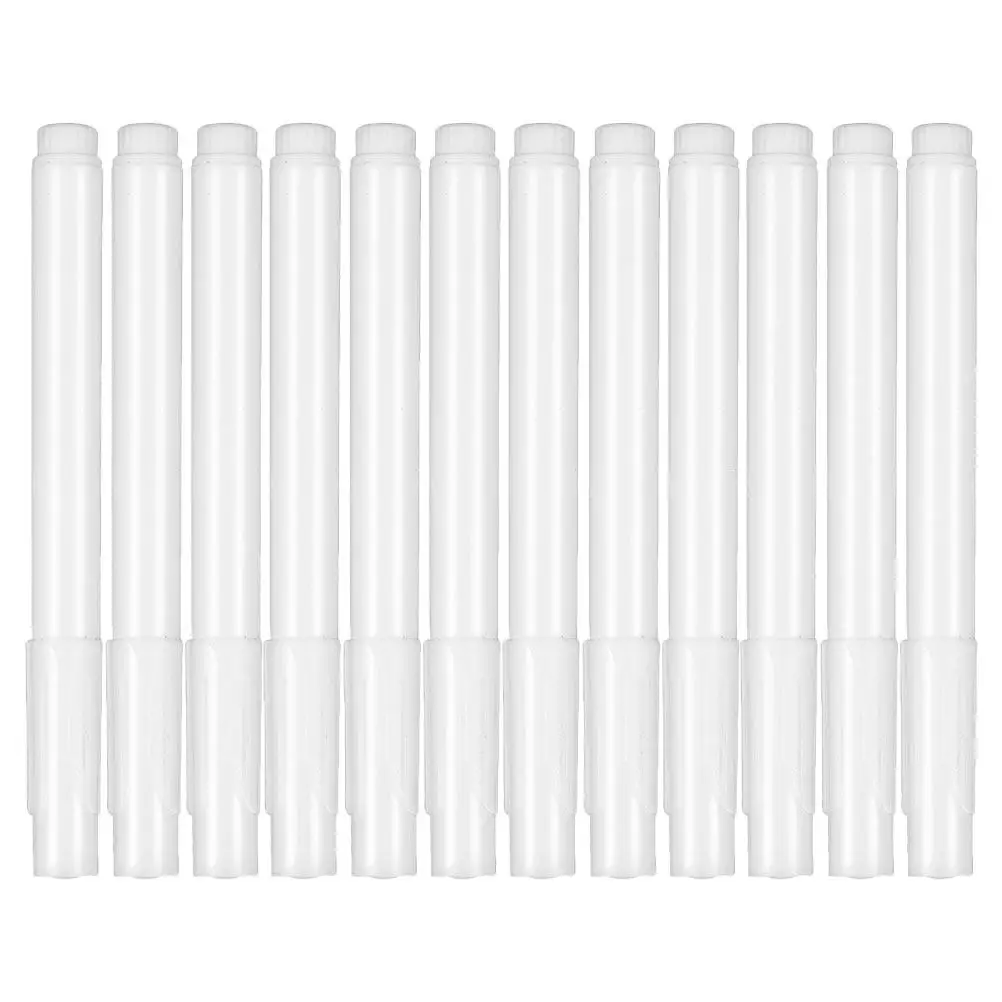 12Pcs 흰색 액체 분필 마커 지울 수있는 칠판 펜 유리 벽 사무실 학교에 대 한 휴대용 칠판 쓰기 마커