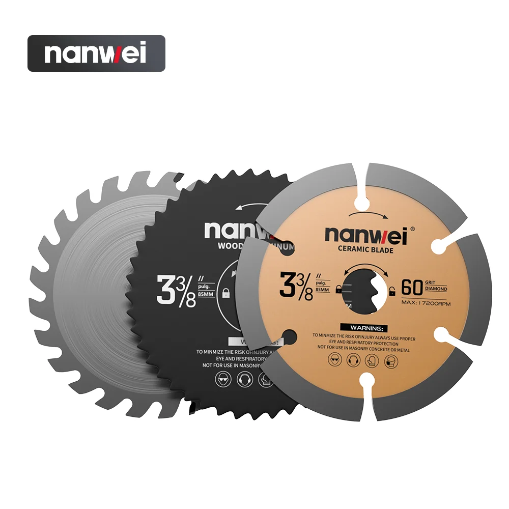 Electric Circular Saw NANWEI 12V circular saw for wood / density board / thick board solid cutting Tpye-C charging interface