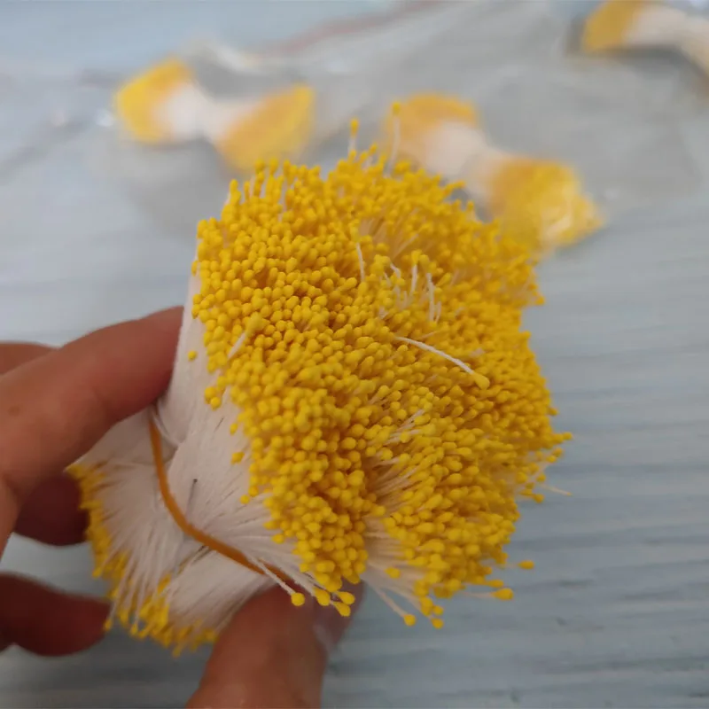 Retro Matte Double Heads Mini Flower Stamen Pistil artificial plants artificial flowers artificial flower 350pcs for Wedding Decoration DIY Fake Christmas Scrapbooking Gift Craft