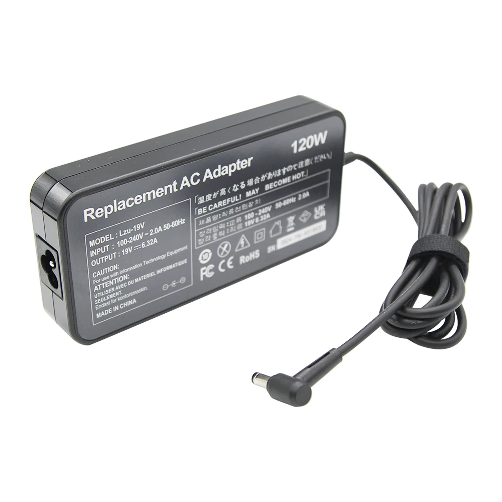Laptop Charger AC Power 19V 6.32A 5.5*2.5mm 120W For Toshiba Asus