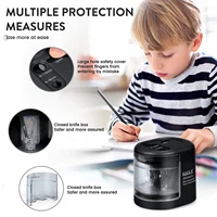 Eagle Auto Pencil Sharpener, Battery or USB Operated, Dual Holes, Dual Blades, Portable,Office,School Supplies Stationery 3