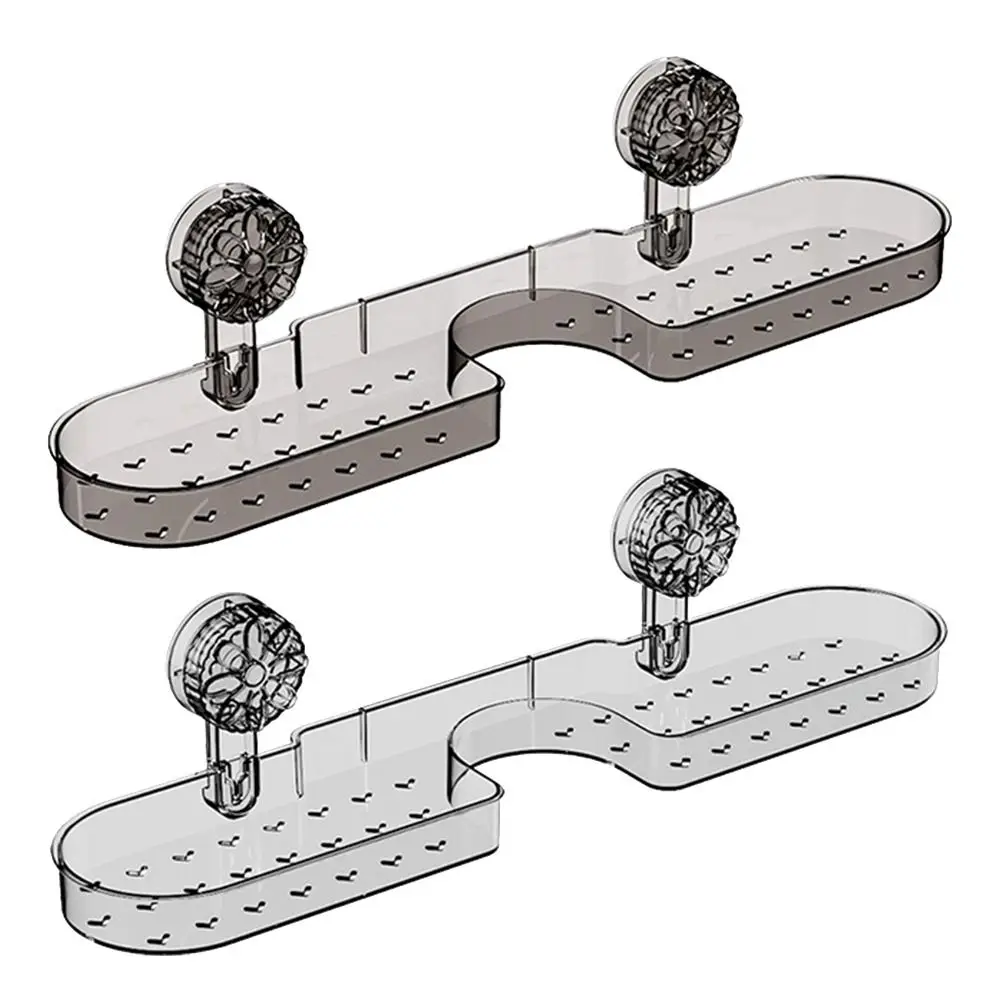 Transparent Faucet Storage Rack Wall Mounted Removable Sponge Holder Suction Cup Kitchen Sink Faucet Organizer