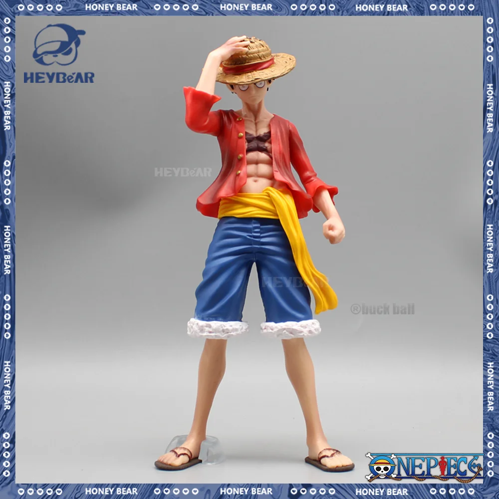 

Фигурка Луффи из ПВХ, Соломенная Шапка, статуя Луффи, стоящая экшн-модель с орнаментом, 22 см, подарок для коллекции игрушек