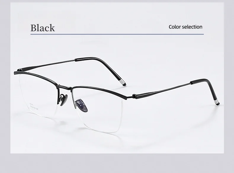 F · dracon neue Legierung Herren Brille Rahmen Geschäft ultraleichte Brille Rahmen Halb rahmen optische Brille für Männer 6315 – Detail 13
