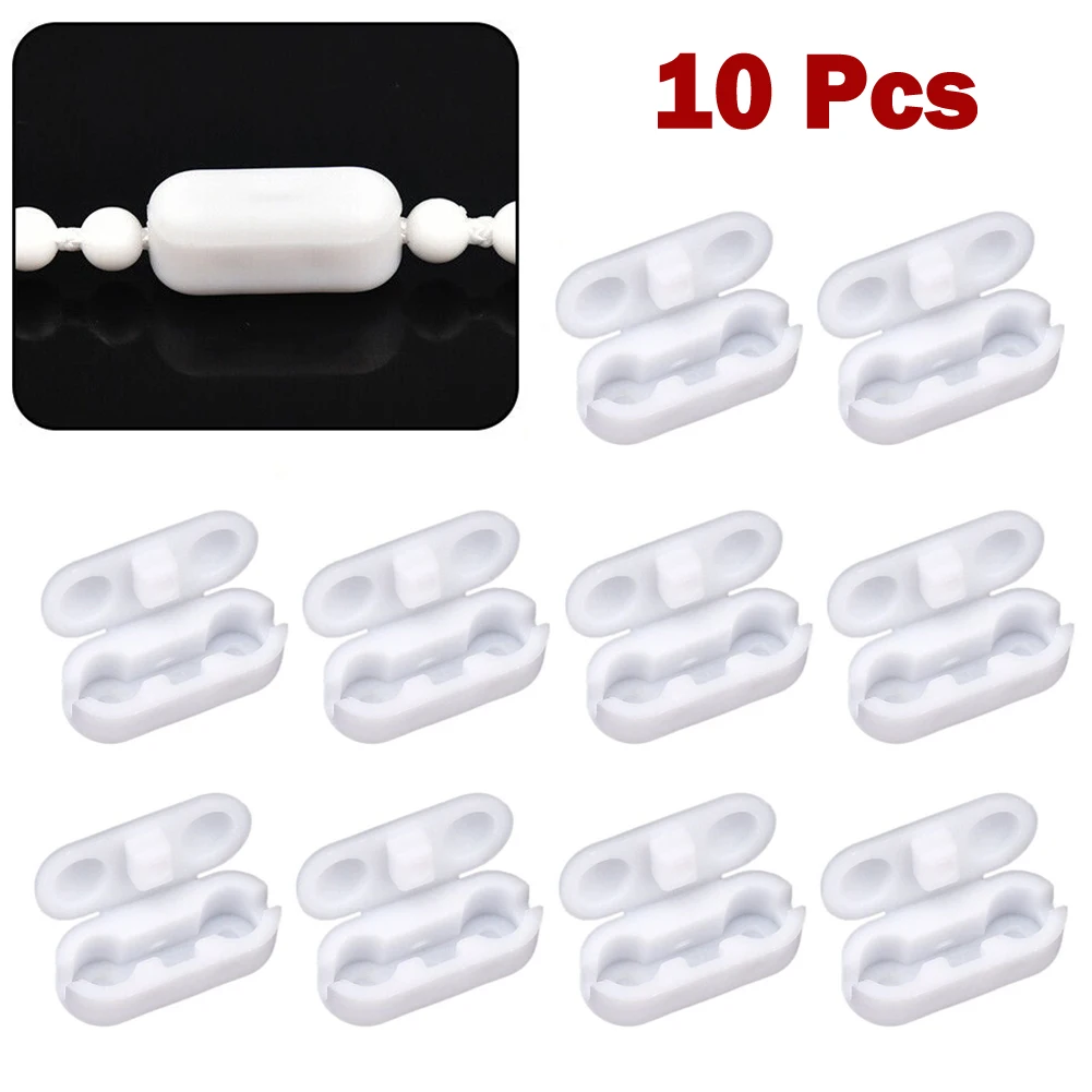 10pcPlasticRollerBlindsPullCordConnectorCurtainChainConnector