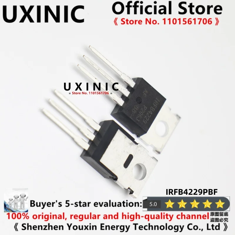 

UXINIC 10pcs/LOT 100% New Imported OriginaI IRFB4229PBF IRFB4229 FB4229 TO-220 MOS FET 250V 46A