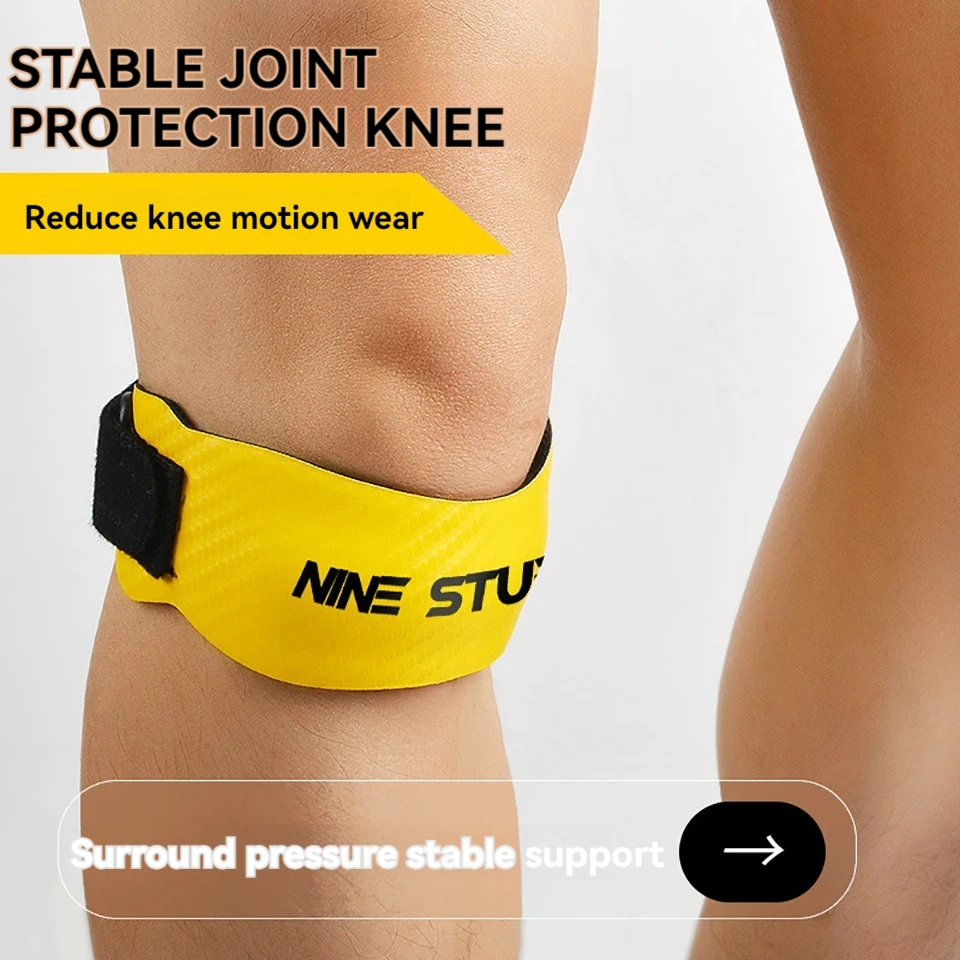 Patellar Band Adjustable Knee Strap Brace for Soccer Basketball Running Jumper Gym Squat