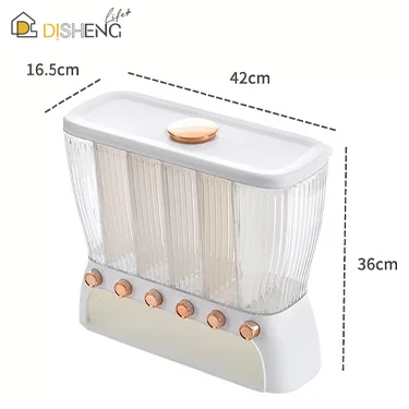 Beans Grain Sealed Storage Box Kitchen Storage Food Containers Rice Bucket Cereal Dispenser