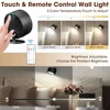 LED Dimmable Wall Mounted Lamp Rechargeable 360°Rotate Magnetic Ball,With Remote Control,Cordless Wall Light for Reading Bedside 2