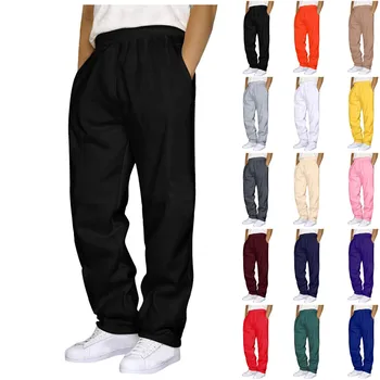Men Cargo Jogger Pants Autumn Winter Fleece Sweatpants Mens Fleece Overalls Joggers Sweat Pocket Pants Cargo Trousers Streetwear 1