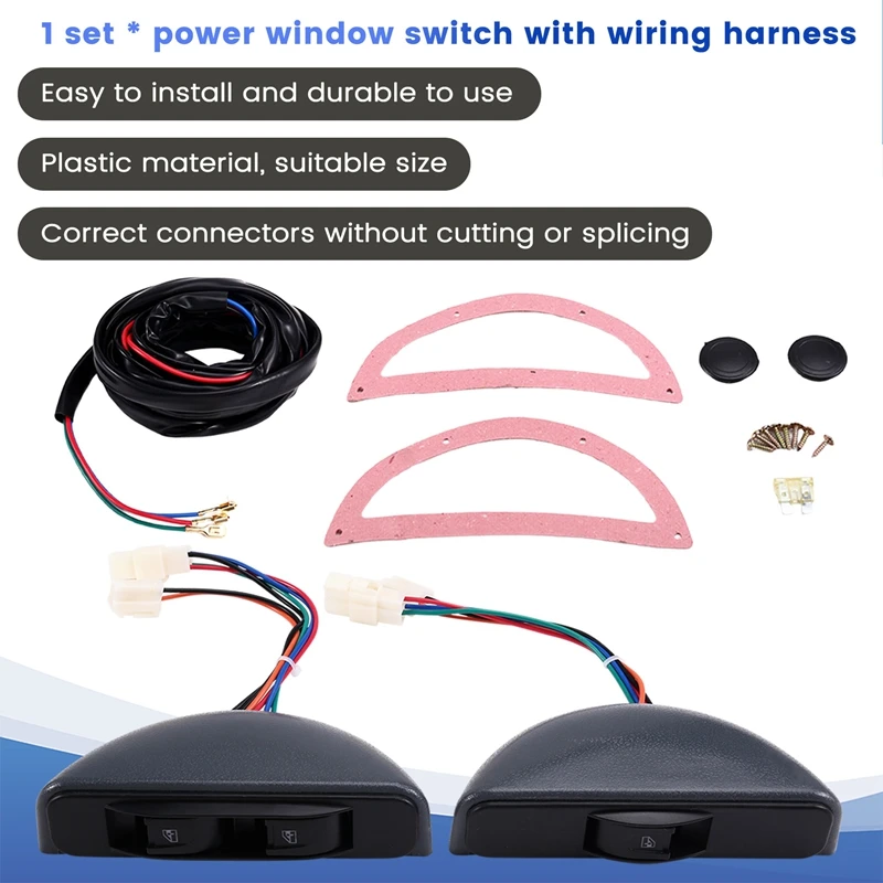 AC81-12V Electric Window Switch Glass Lifter Modified Lifter Switch Accessories Hook Type Two Door Three