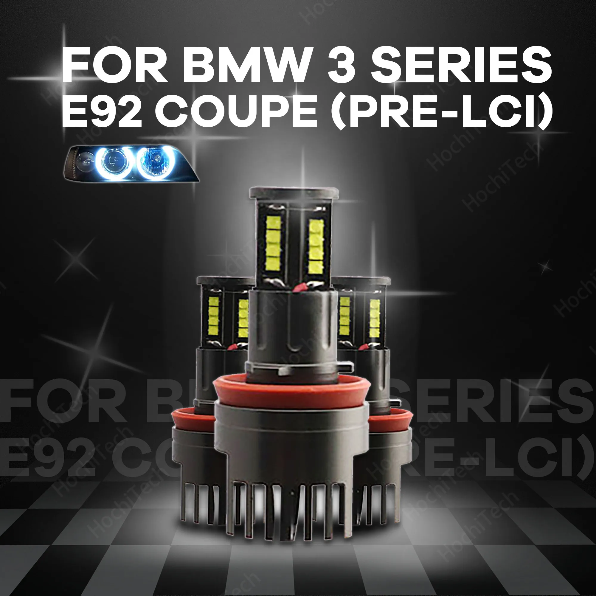 

For BMW 3 Series E92 Coupe (Pre-LCI) 2007 2008 2009 2010 IP65 White 6000K Ultra Bright High Power 16 LED LED angel eyes light
