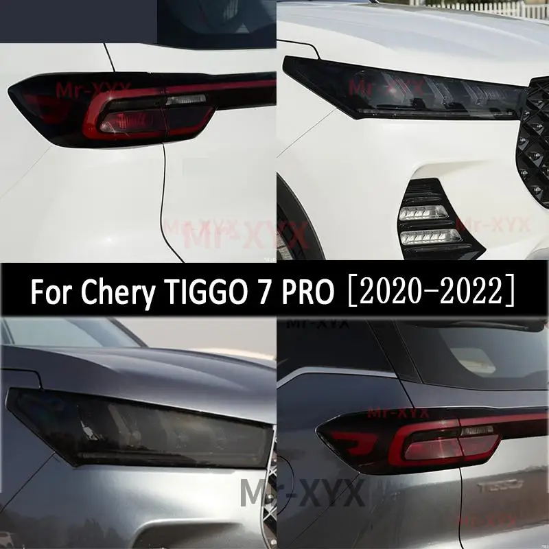 

For Chery TIGGO 7 PRO 2020-2022 Car Headlight Tint Black Protective Film Protection Transparent Decoration Front Lamp Sticker