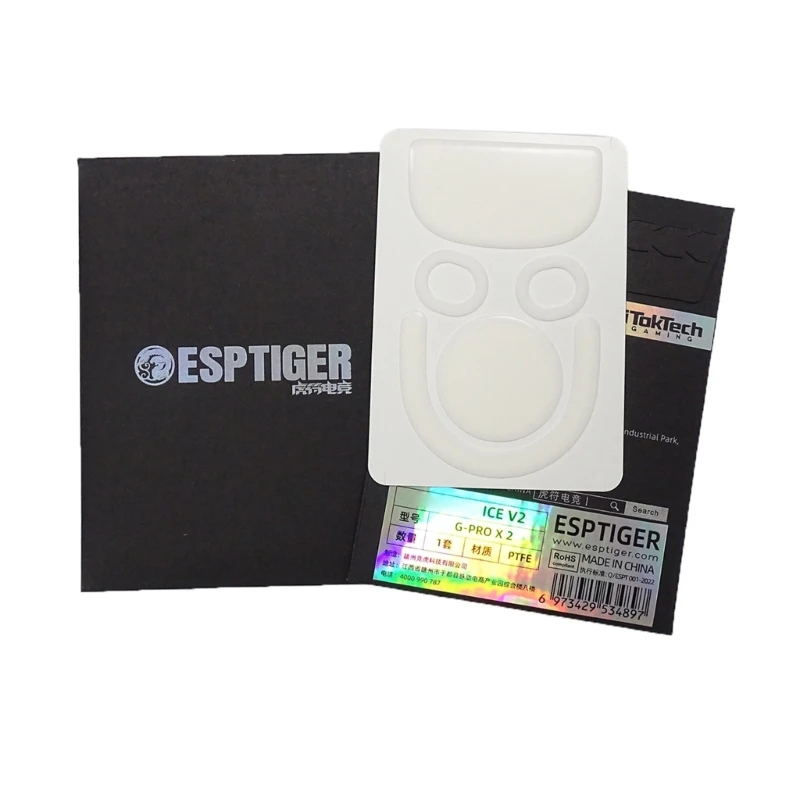 Esptiger 게임용 마우스 스케이트 Ice V2 버전 마우스 피트 X Superlight 2 마우스 피트 용 1 팩 교체