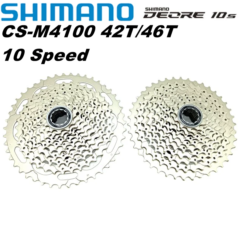 

SHIMANO DEORE CS-M4100 10 Speed Bike Cassette Sprocket MTB Mountain Bicycle Freewheel 11-42T 11-46T Bicycle Parts