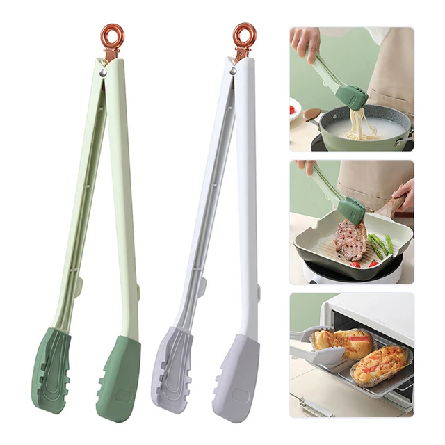 Silicone Tipped Food Tongs Stainless Steel Kitchen Tongs Silicone Non-slip  Cooking Clip Clamp BBQ Salad Tools Grill Kitchen use - AliExpress