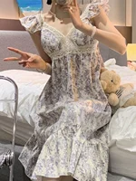 2024 New Sweet Sle Women's Spwear ort Sve Loose Summer Home Clothes Outdoor Wearable with Chest Pad V-ne Print - Image 4