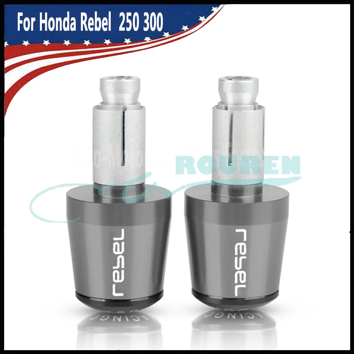 

7/8" 22MM Motorcycle CNC Handlebars Handle Bar Hand Grips End Cap for Honda Rebel 250 300 450 500 1100 1985-2022 Modified Parts