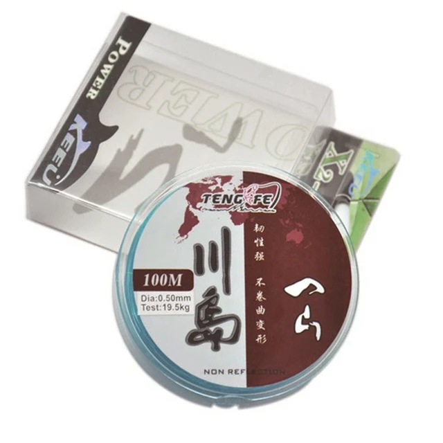 Topline Tackle 100M Japanese Monofilament Super Strong Nylon Fishing Line  2Lb-40Lb With Blister Packing For
