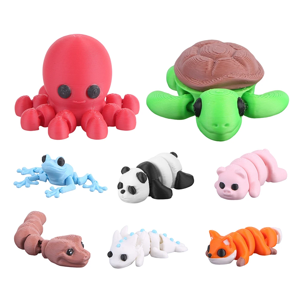 8/16pcs 3D Printed Fidget Toy Cute Small Animal Figures Adorable Animal Figurines Birthday Gifts for Boys Girls