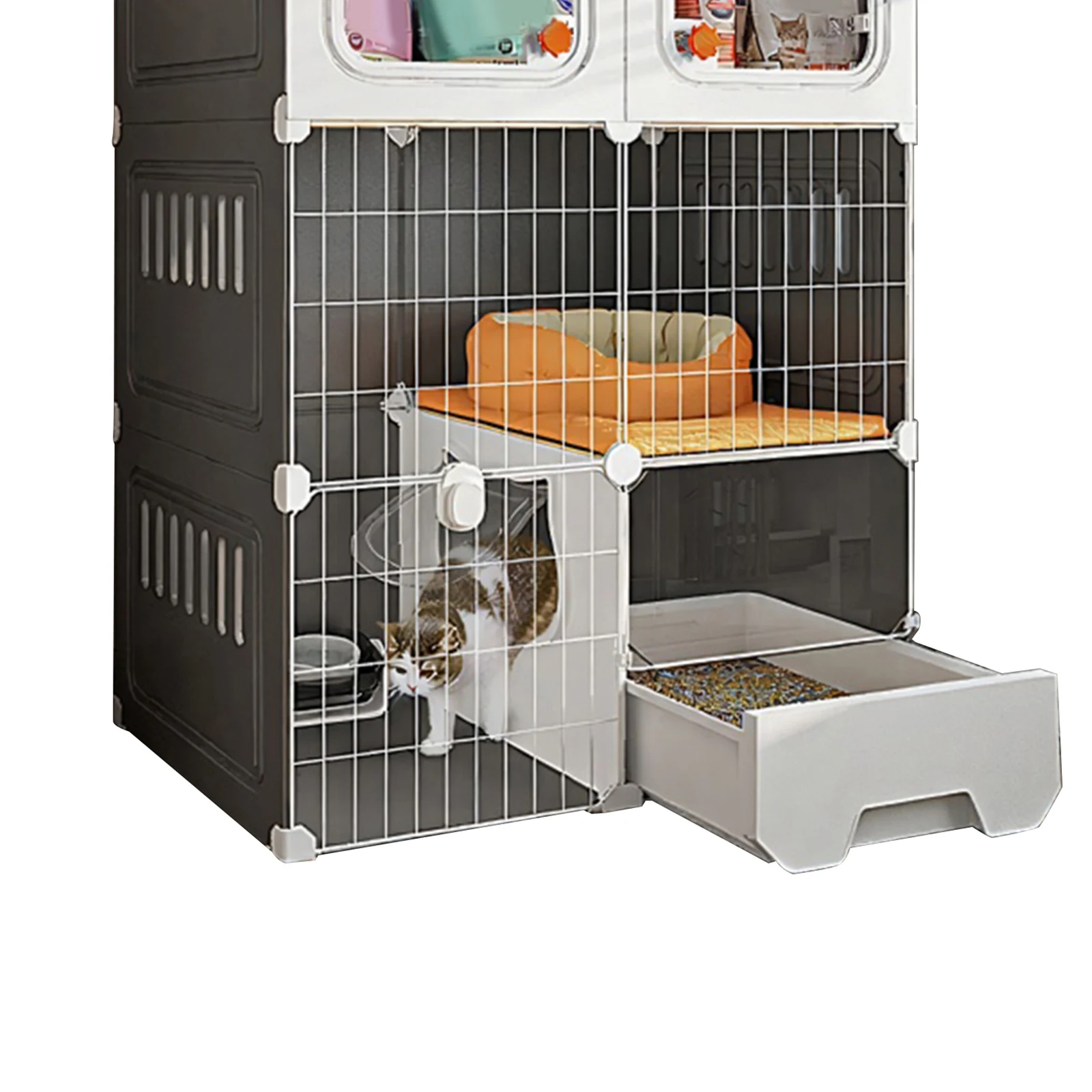 Indoor DIY Metal Cat Villa Cage 4
