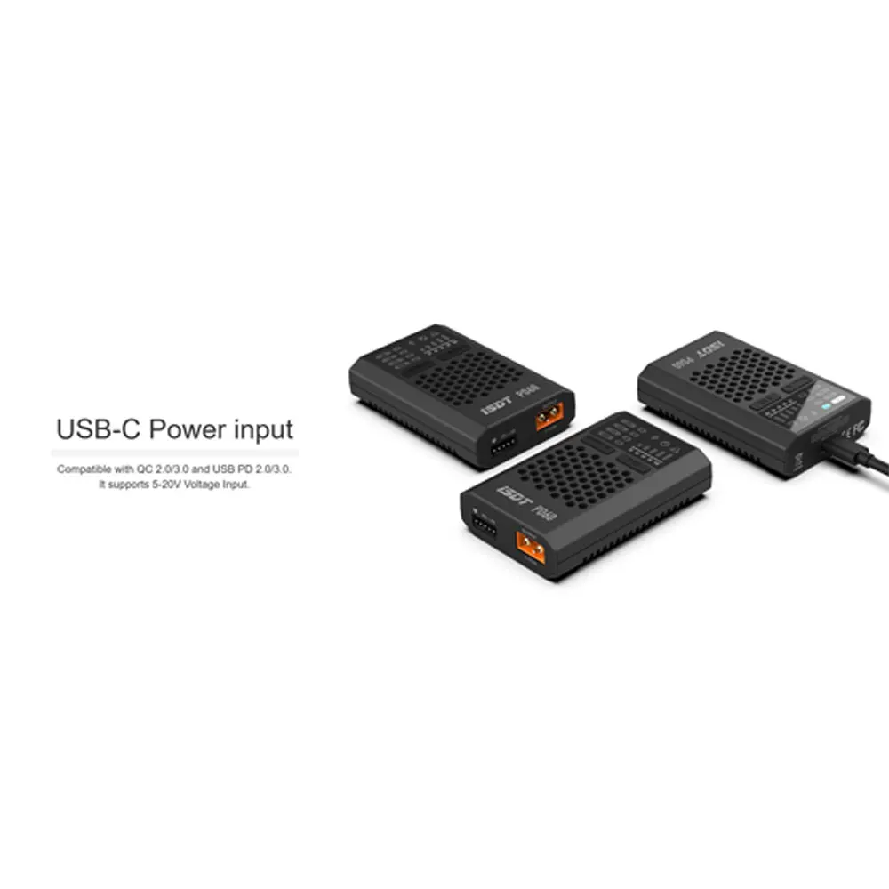 ISDT 608PD DC 240W/10A USB C 140W/5A Smart Digital Charger PD60 60W 6A UC2 1S/2S LiPo Smart Battery Balance Digital Charger thumbnail 3