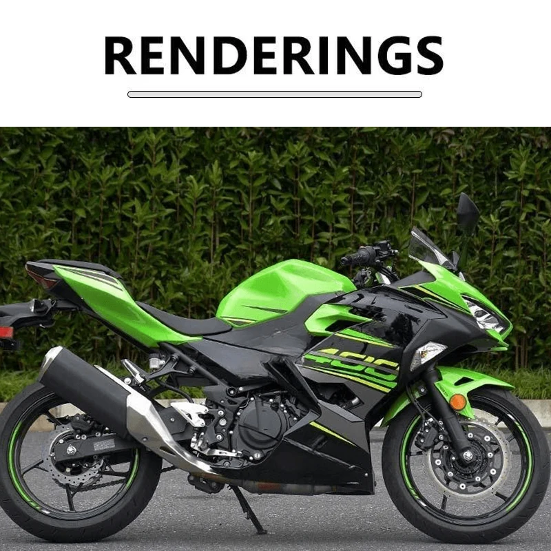 Front Fender Mudguard ABS Plastic Tire Splash Mud Guard for KAWASAKI Ninja400 Ninja 400 EX400