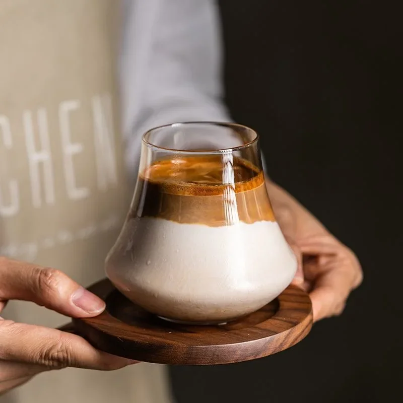Glass Cups Coffee Beer Mug Aesthetic Drinkware Glassware Cocktails Wine Whiskey Espresso Water Cups Heat Resistant Tea Utensils