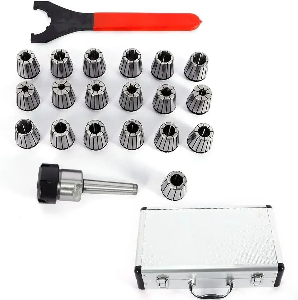 21-teiliges Spannzangenset, spezielles Spannzangenset Mk2 Mt2 Er32 M10, zum Bohren von Gewindebohren und CNC-Industriefräsmaschinen