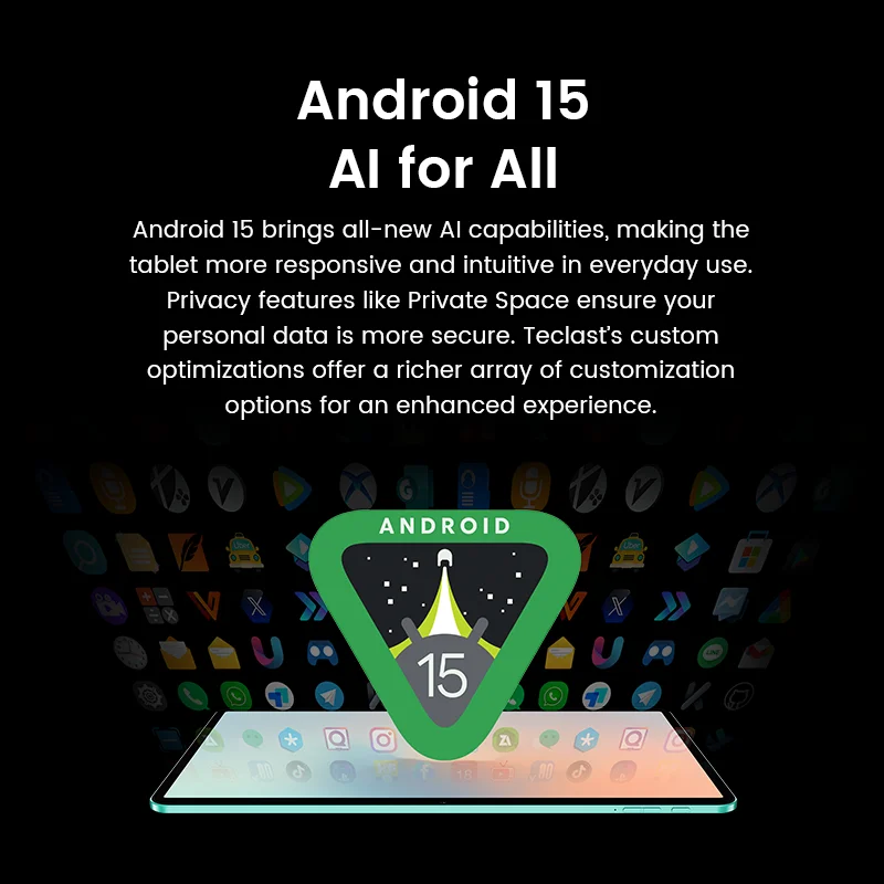 Android 15 Teclast P50 AI タブレット 11 インチ 90Hz スクリーン