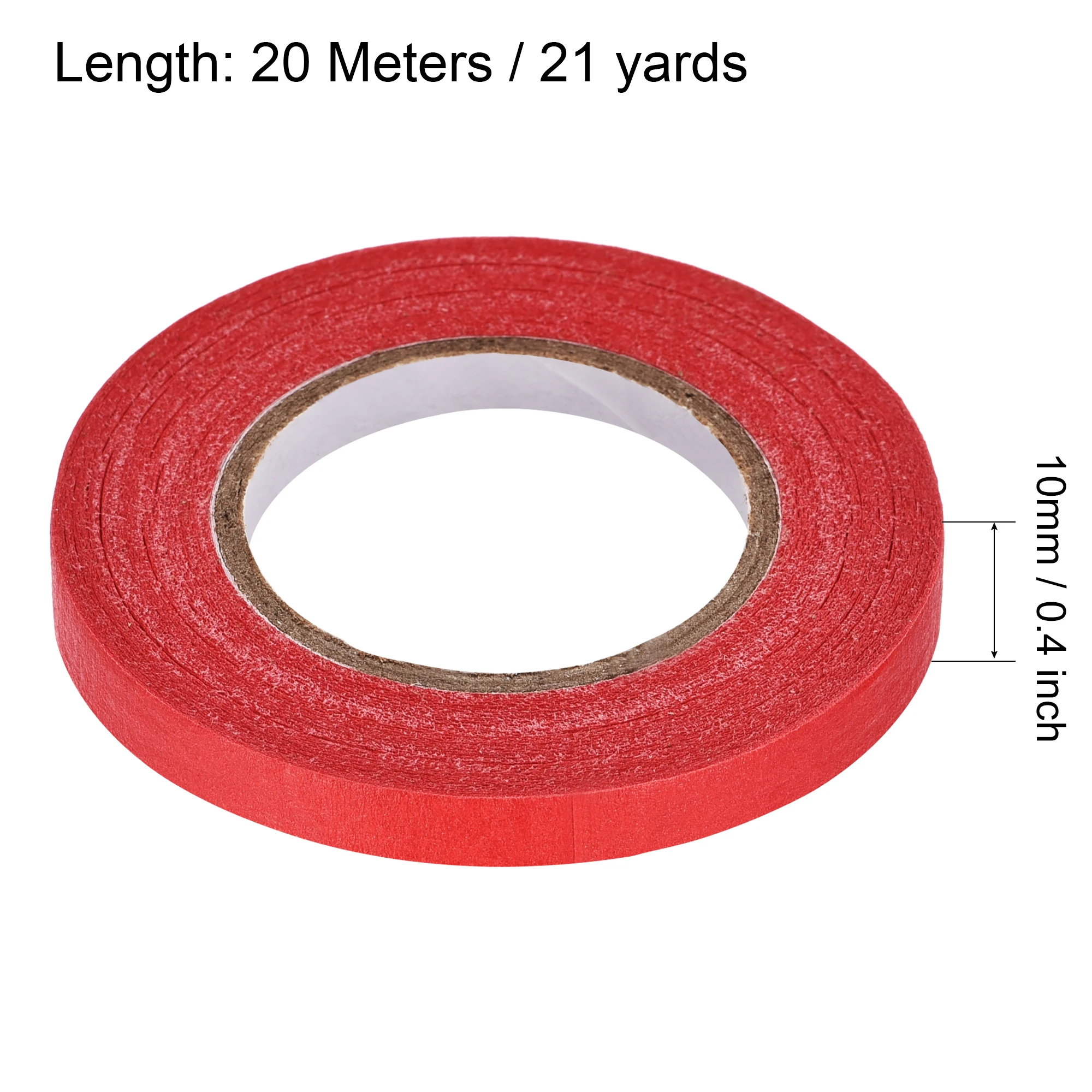3개입 10mm 0.4인치 폭 20m 21야드 마스킹 테이프 페인터 테이프 롤